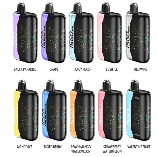 All Flavors of Isgo Bar Paris X 30000 Puffs, Vape Puff Dubai