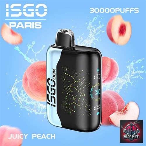 Juicy Peach Flavor of Isgo Bar Paris X 30000 Puffs, Vape Puff Dubai
