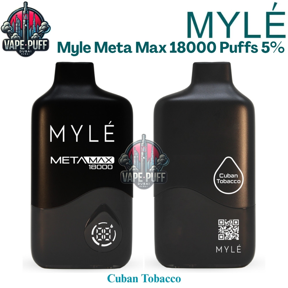 Myle Meta Max 18000 Puffs 50MG Cuban Tobacco Disposable Vape in Dubai UAE Myle Meta Max 18000 Puffs 50MG Cuban Tobacco Disposable Vape in Dubai UAE