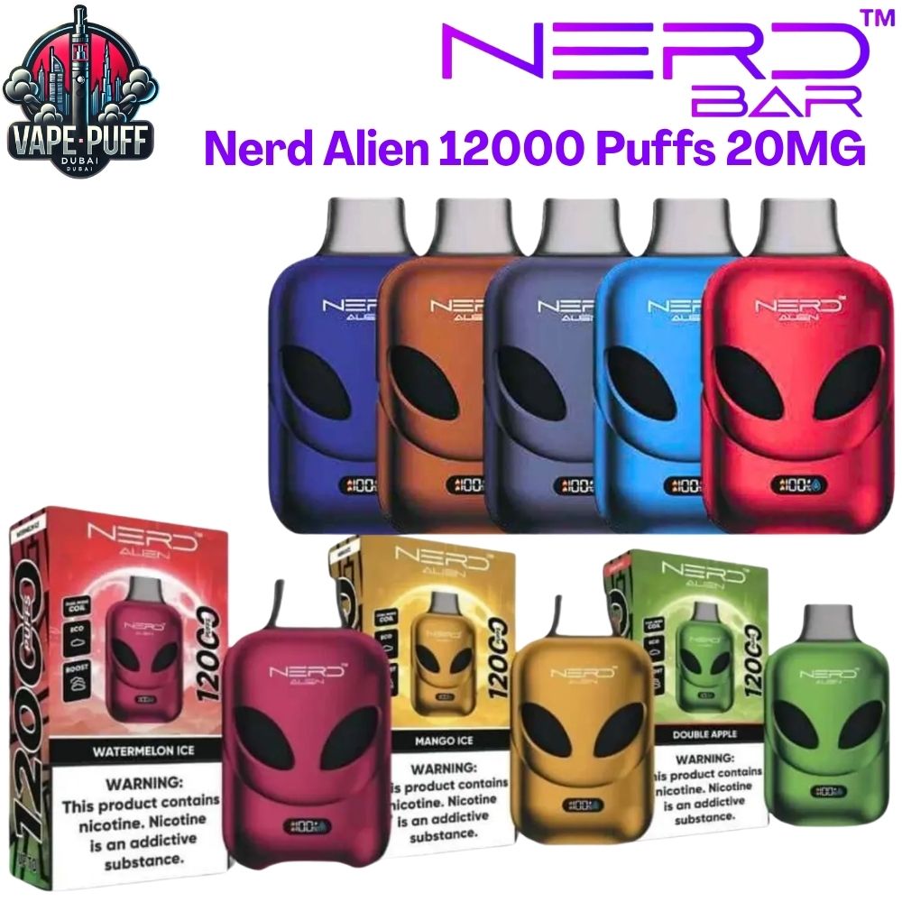 Nerd Alien 12000 Puffs 20MG All Flavors Disposable Vape in Dubai UAE Nerd Alien 12000 Puffs 20MG All Flavors Disposable Vape in Dubai UAE