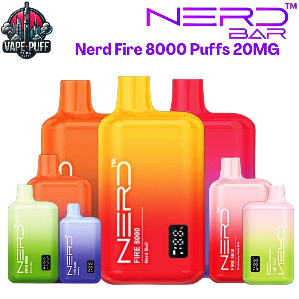 Nerd Fire 8000 Puffs 20MG All Flavors Disposable Vape in Dubai UAE Nerd Fire 8000 Puffs 20MG All Flavors Disposable Vape in Dubai UAE