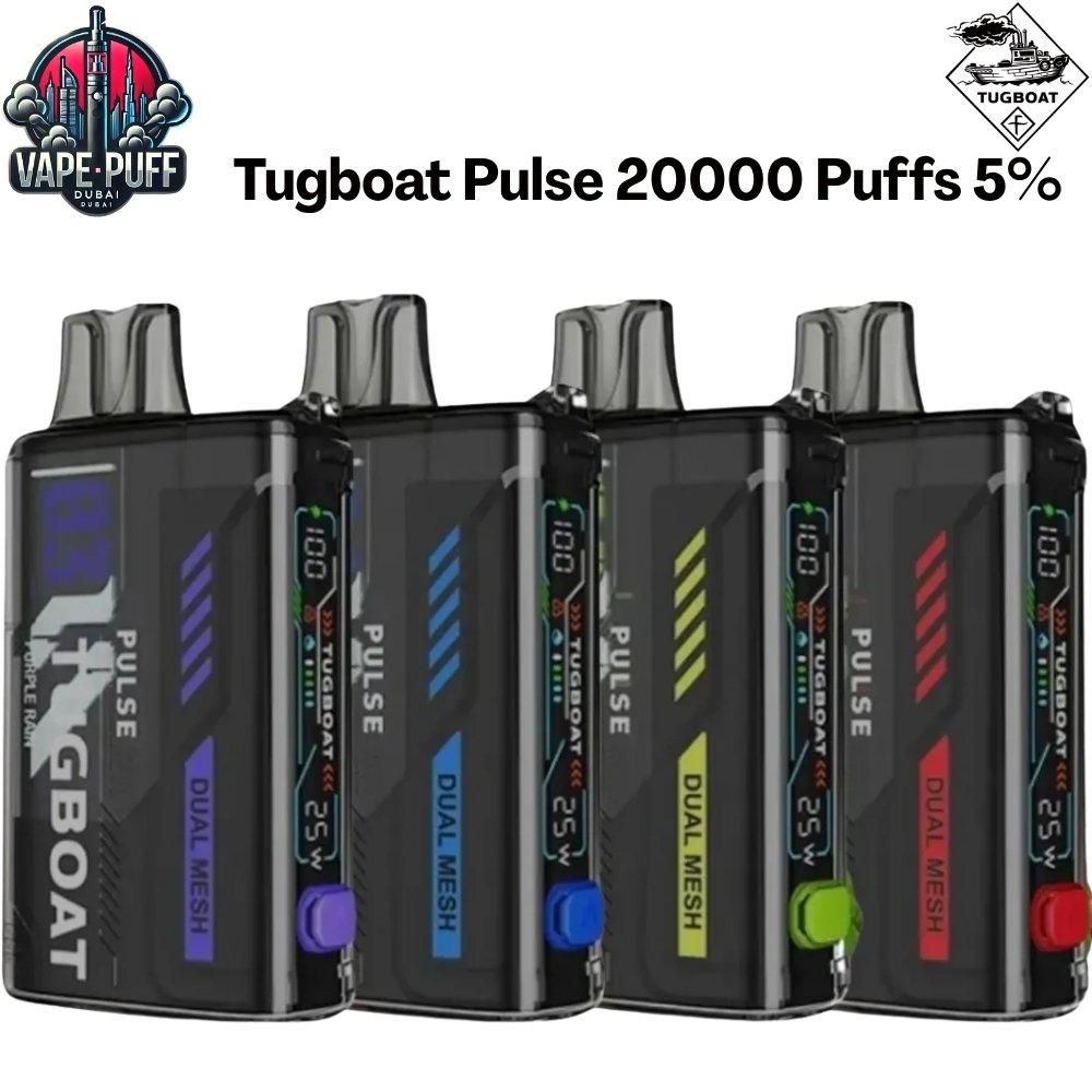 Tugboat Pulse 20000 Puffs 50MG All Flavors Disposable Vape in Dubai UAE Tugboat Pulse 20000 Puffs 50MG All Flavors Disposable Vape in Dubai UAE