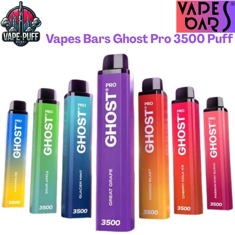 Vapes Bars Ghost Pro 3500 Puffs 20MG All Flavors Disposable Vape in Dubai UAE