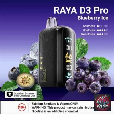Blueberry Ice Flavor of ELFBAR Raya D3 Pro 30000 Puffs Key Specifications of ELFBAR Raya D3 Pro 30000 Puffs