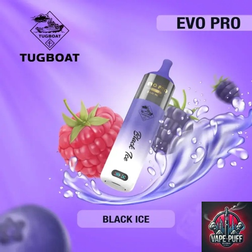 Black Ice Flavor of Tugboat EVO Pro 15000 Puffs