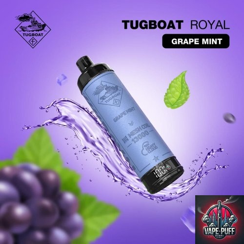 Grape Mint Flavor of Tugboat Royal 13000 Puffs