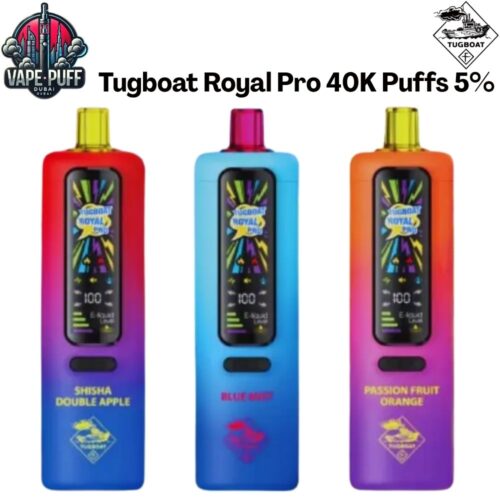 Tugboat Royal Pro 40000 Puffs 50MG All Flavors Disposable Vape in Dubai UAE