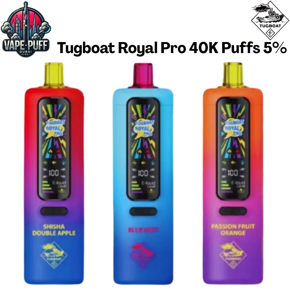 Tugboat Royal Pro 40000 Puffs 50MG All Flavors Disposable Vape in Dubai UAE Tugboat Royal Pro 40000 Puffs 50MG All Flavors Disposable Vape in Dubai UAE