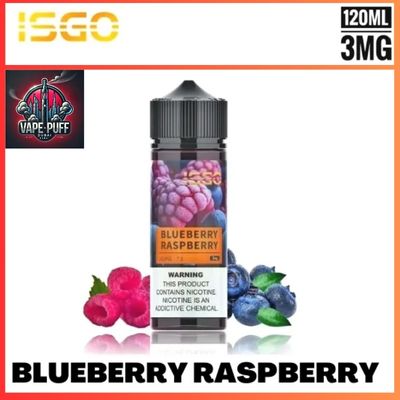 Isgo Bar 120ML E-Liquids Blueberry Raspberry 3MG