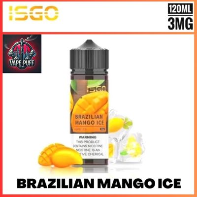 Isgo Bar 120ML E-Liquids Brazillian Mango Ice 3MG