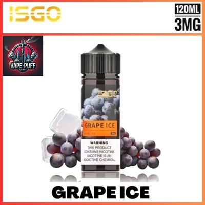Isgo Bar 120ML E-Liquids Grape Ice 3MG