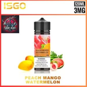 Isgo Bar 120ML E-Liquids Peach Mango Watermelon 3MG