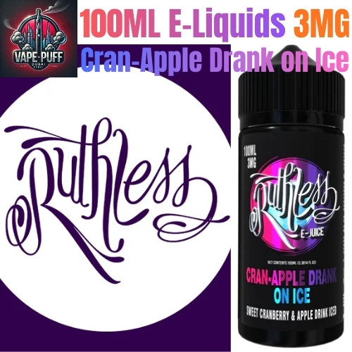 Ruthless 100ML E-Liquids Cran-Apple Drank on Ice 3MG