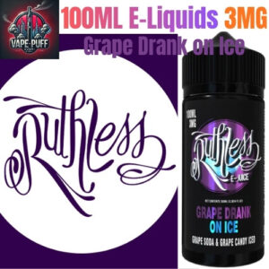Ruthless 100ML E-Liquids Grape Drank on Ice 3MG