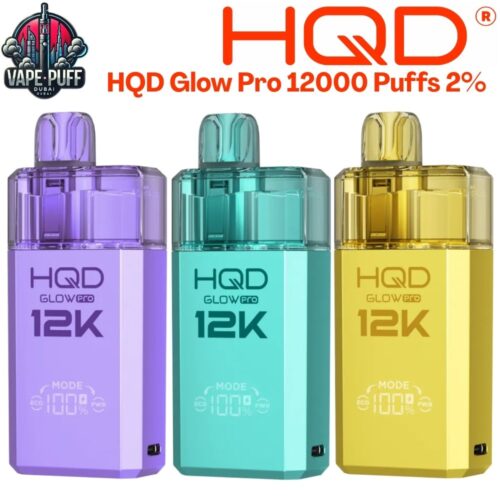 HQD Glow Pro 12000 Puffs 20MG All Flavors Disposable Vape in Dubai UAE