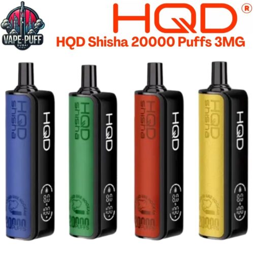 HQD Shisha 20000 Puffs 3MG All Flavors Disposable Vape in Dubai UAE