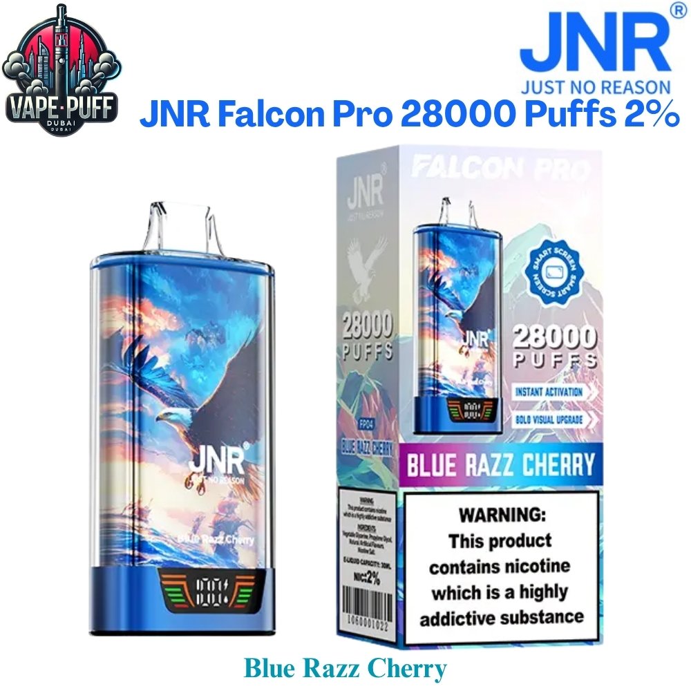 JNR Falcon Pro 28000 Puffs 20MG Blue Razz Cherry Disposable Vape in Dubai UAE JNR Falcon Pro 28000 Puffs 20MG Blue Razz Cherry Disposable Vape in Dubai UAE
