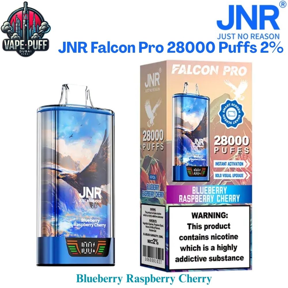 JNR Falcon Pro 28000 Puffs 20MG Blueberry Raspberry Cherry Disposable Vape in Dubai UAE JNR Falcon Pro 28000 Puffs 20MG Blueberry Raspberry Cherry Disposable Vape in Dubai UAE