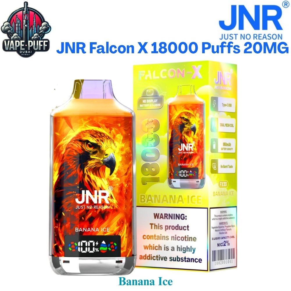 JNR Falcon X 18000 Puffs 20MG Banana Ice Disposable Vape in Dubai UAE JNR Falcon X 18000 Puffs 20MG Banana Ice Disposable Vape in Dubai UAE