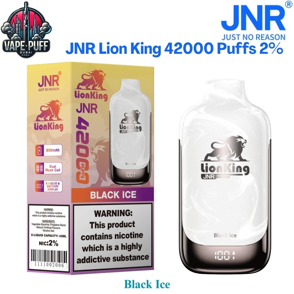JNR Lion King 42000 Puffs 20MG Black Ice Disposable Vape in Dubai UAE JNR Lion King 42000 Puffs 20MG Black Ice Disposable Vape in Dubai UAE