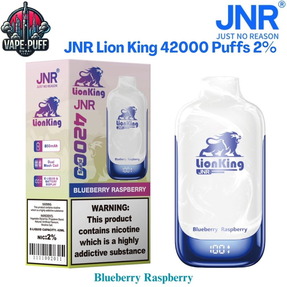JNR Lion King 42000 Puffs 20MG Blueberry Raspberry Disposable Vape in Dubai UAE JNR Lion King 42000 Puffs 20MG Blueberry Raspberry Disposable Vape in Dubai UAE
