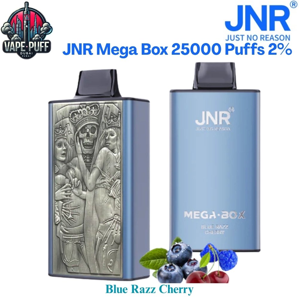 JNR Mega Box 25000 Puffs 20MG Blue Razz Cherry Disposable Vape in Dubai UAE JNR Mega Box 25000 Puffs 20MG Blue Razz Cherry Disposable Vape in Dubai UAE