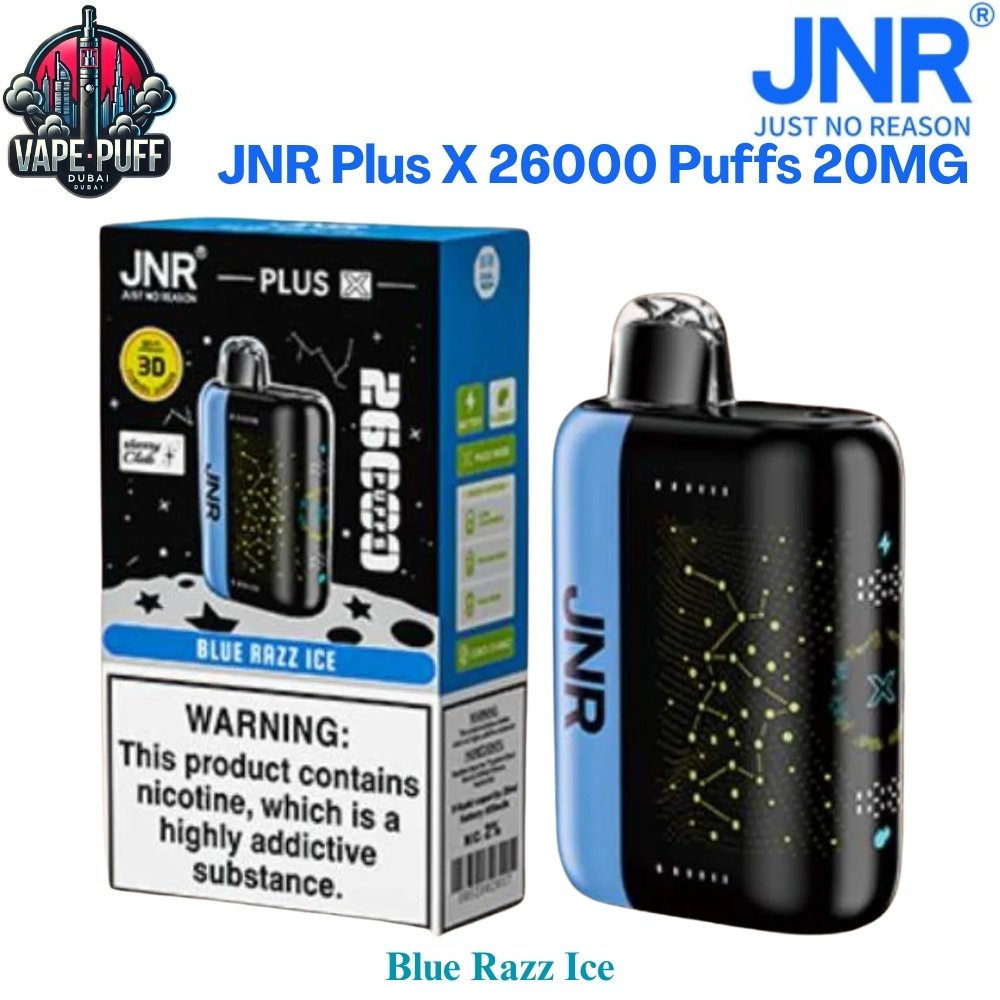 JNR Plus X 26000 Puffs 20MG Blue Razz Ice Disposable Vape in Dubai UAE JNR Plus X 26000 Puffs 20MG Blue Razz Ice Disposable Vape in Dubai UAE