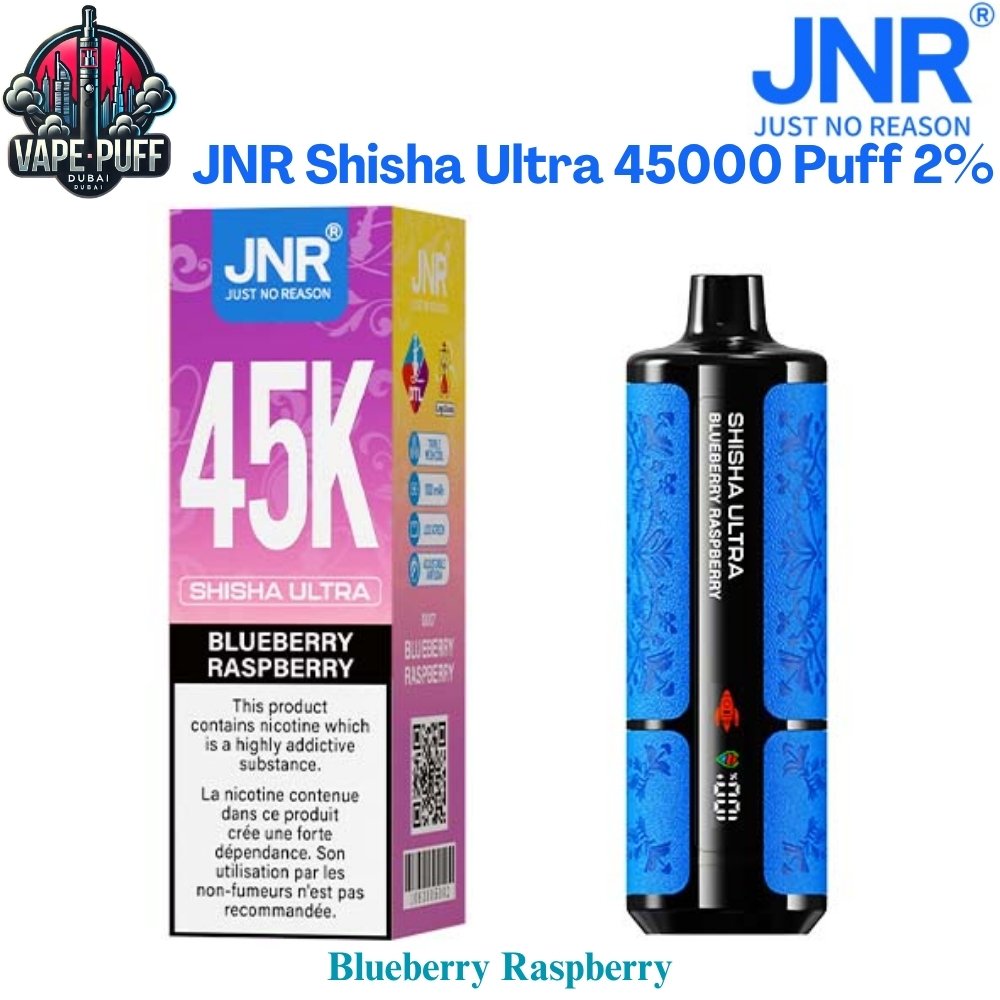 JNR Shisha Ultra 45000 Puffs 20MG Blueberry Raspberry Disposable Vape in Dubai UAE JNR Shisha Ultra 45000 Puffs 20MG Blueberry Raspberry Disposable Vape in Dubai UAE