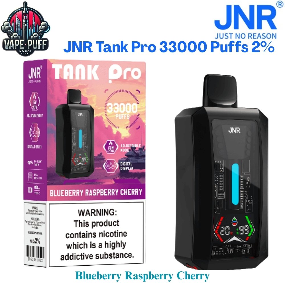 JNR Tank Pro 33000 Puffs 20MG Blueberry Raspberry Cherry Disposable Vape in Dubai UAE JNR Tank Pro 33000 Puffs 20MG Blueberry Raspberry Cherry Disposable Vape in Dubai UAE