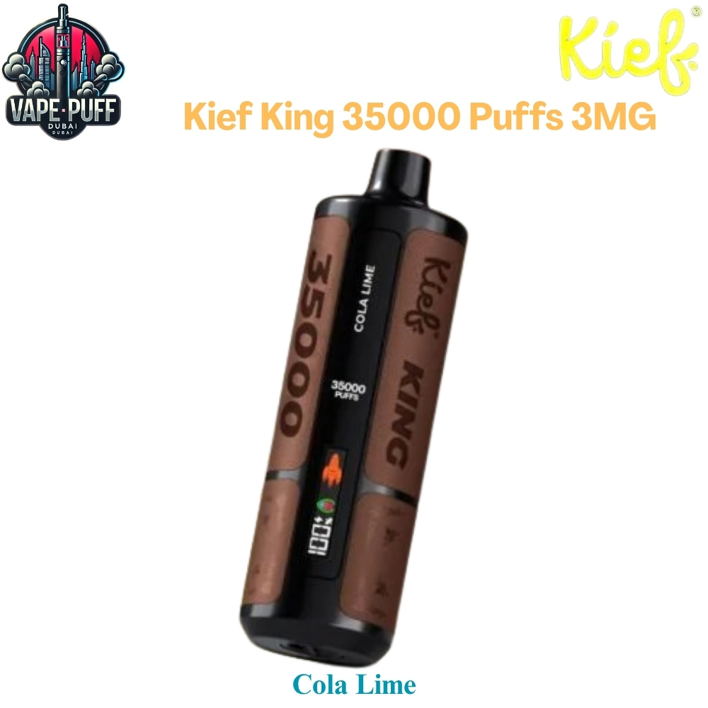 Kief King 35000 Puffs 3MG Cola Lime Disposable Vape in Dubai UAE