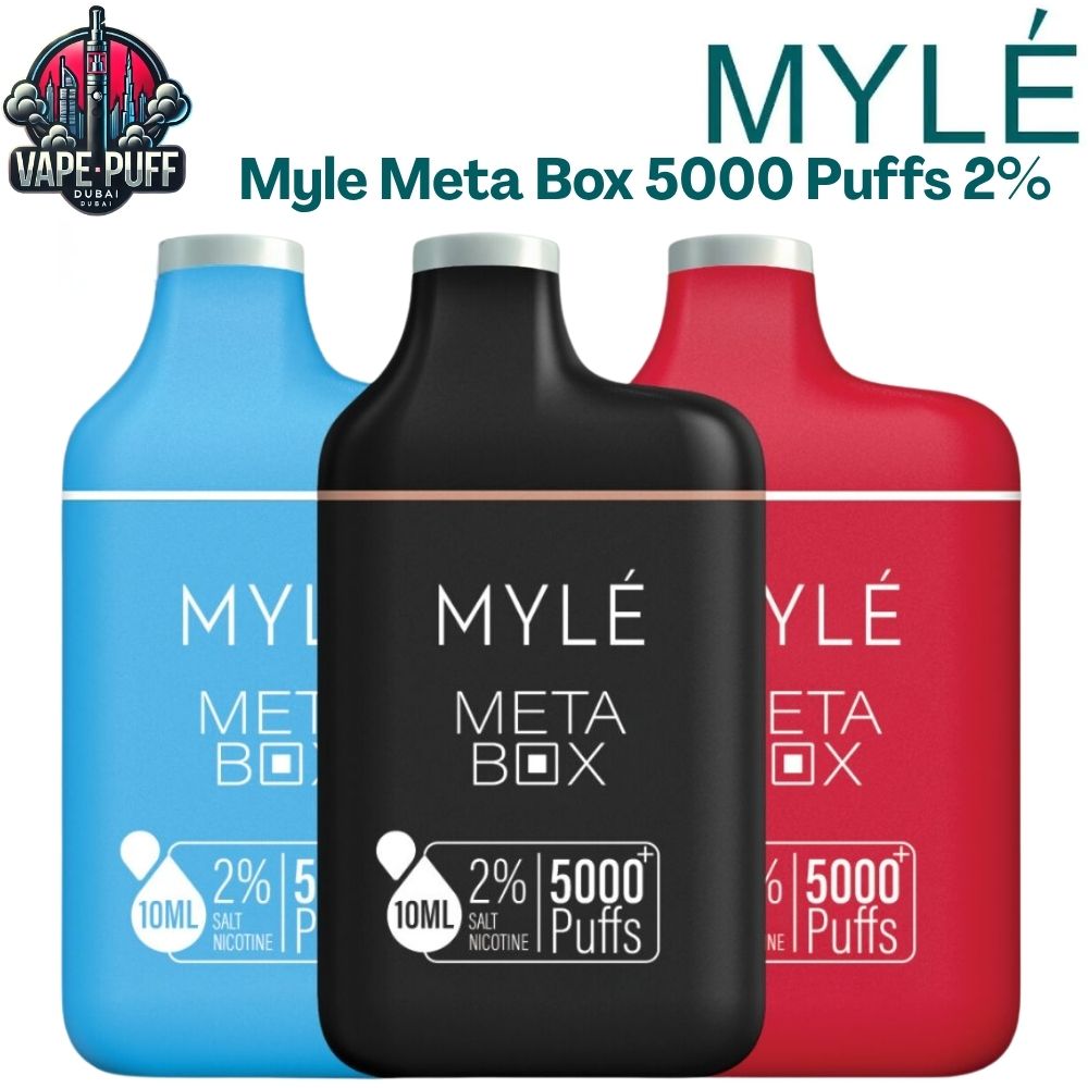 Myle Meta Box 5000 Puffs 20MG All Flavors Disposable Vape in Dubai UAE