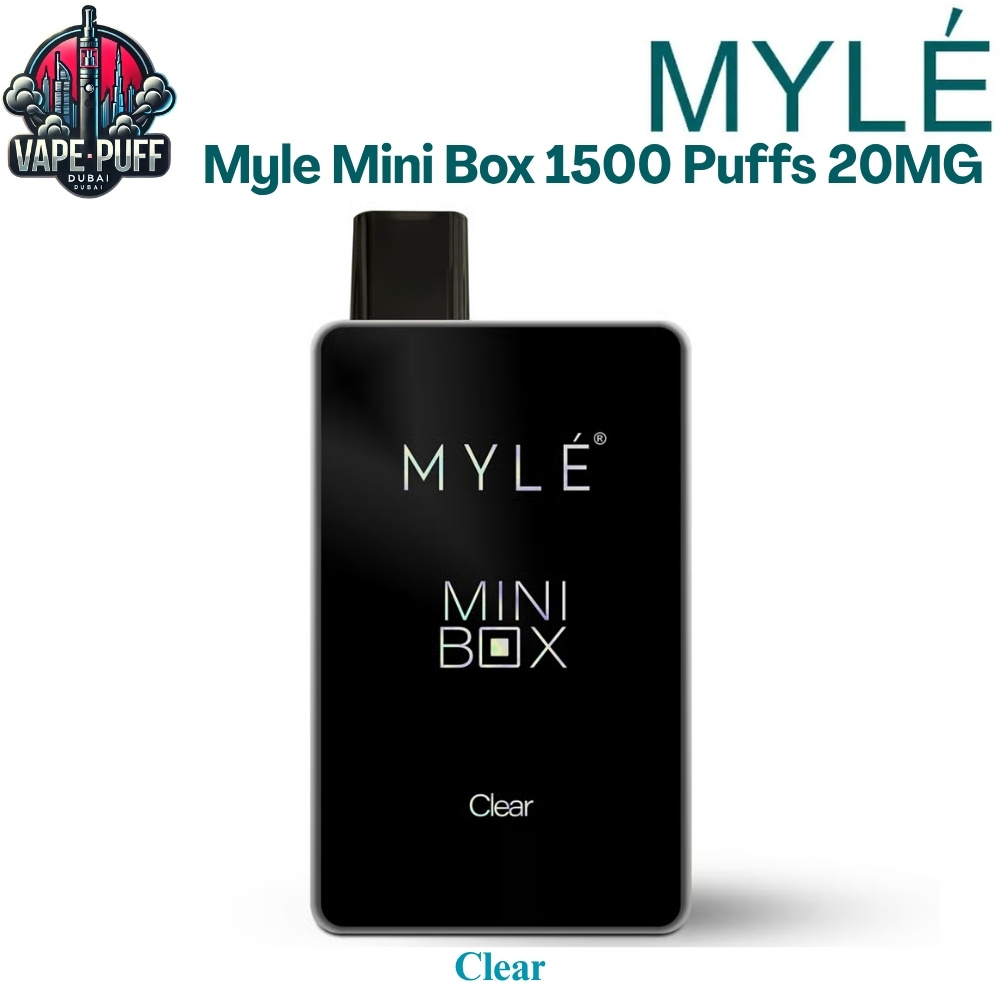 Myle Mini Box 1500 Puffs 20MG Clear Disposable Vape in Dubai UAE Myle Mini Box 1500 Puffs 20MG Clear Disposable Vape in Dubai UAE