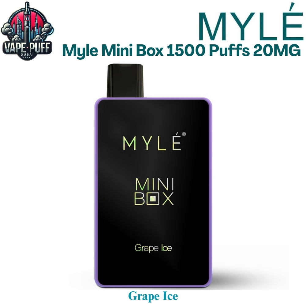 Myle Mini Box 1500 Puffs 20MG Grape Ice Disposable Vape in Dubai UAE Myle Mini Box 1500 Puffs 20MG Grape Ice Disposable Vape in Dubai UAE