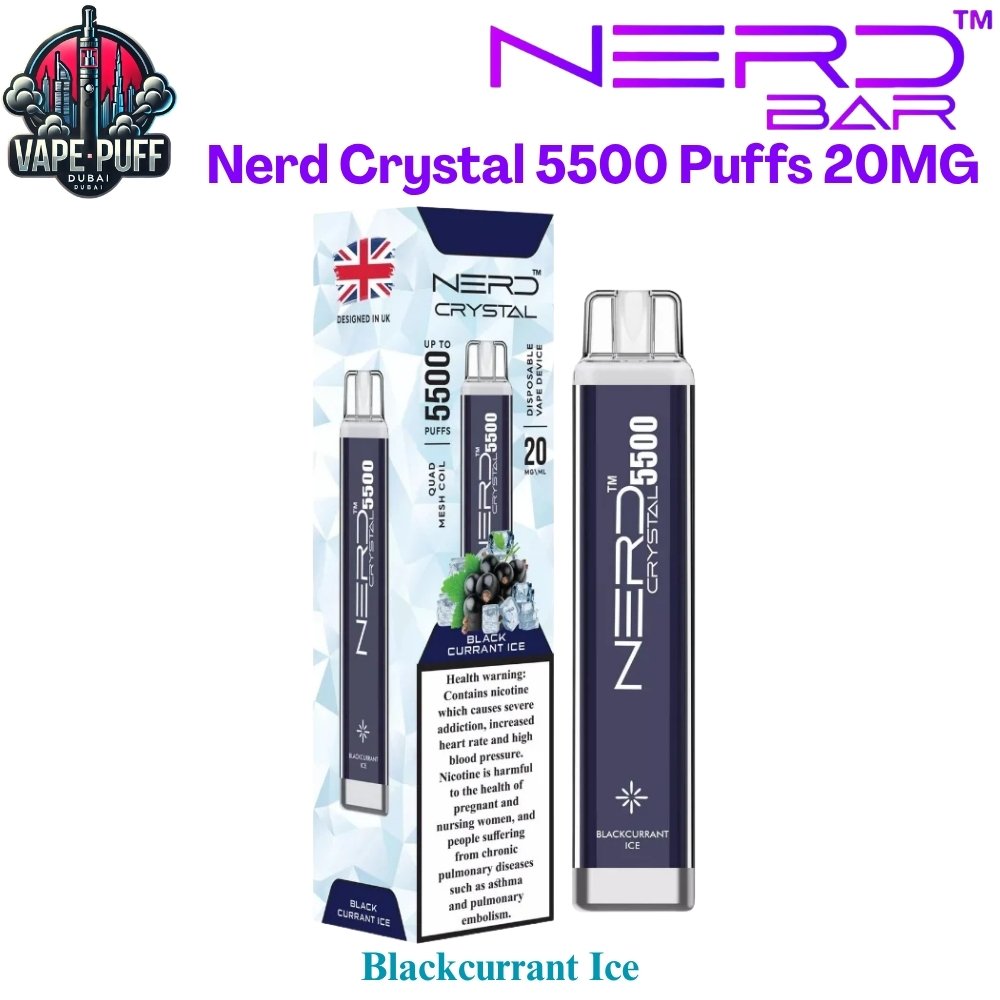 Nerd Crystal 5500 Puffs 20MG Blackcurrant Ice Disposable Vape in Dubai UAE Nerd Crystal 5500 Puffs 20MG Blackcurrant Ice Disposable Vape in Dubai UAE