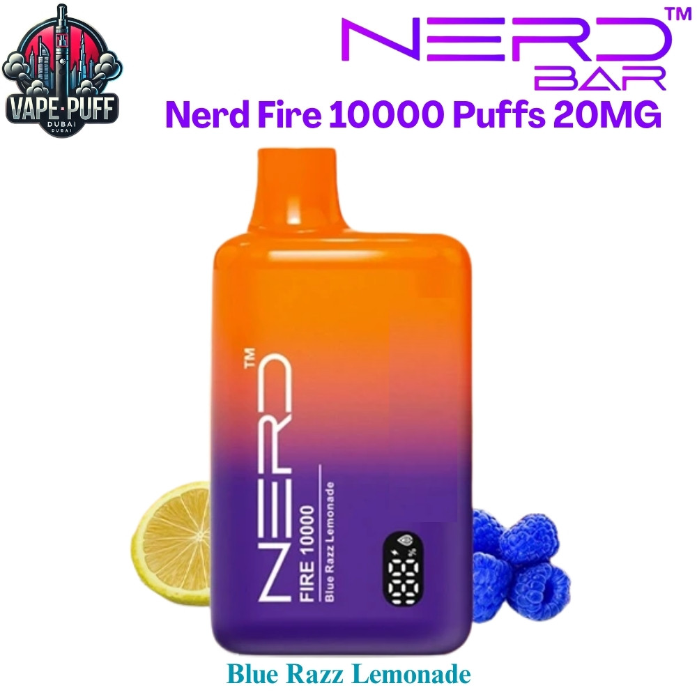 Nerd Fire 10000 Puffs 20MG Blue Razz Lemonade Disposable Vape in Dubai UAE Nerd Fire 10000 Puffs 20MG Blue Razz Lemonade Disposable Vape in Dubai UAE