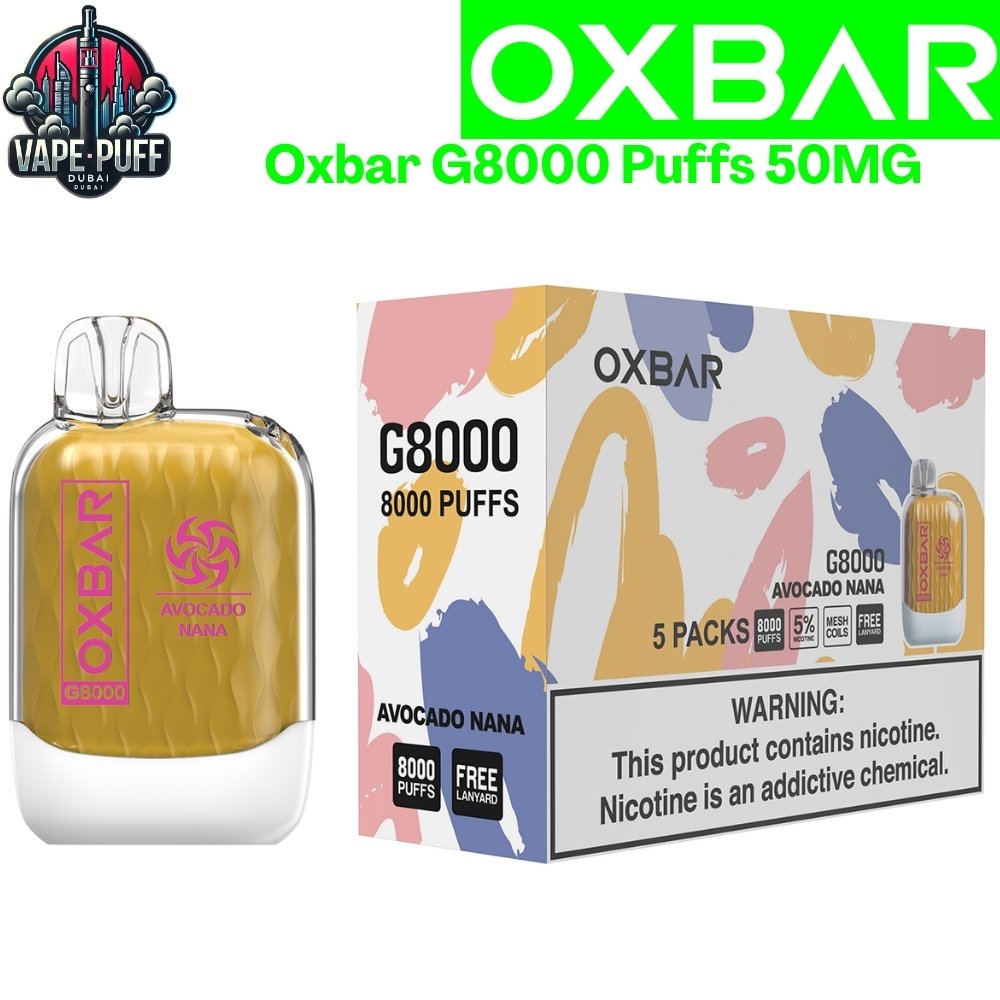 Oxbar G8000 Puffs 50MG All Flavors Disposable Vape in Dubai UAE