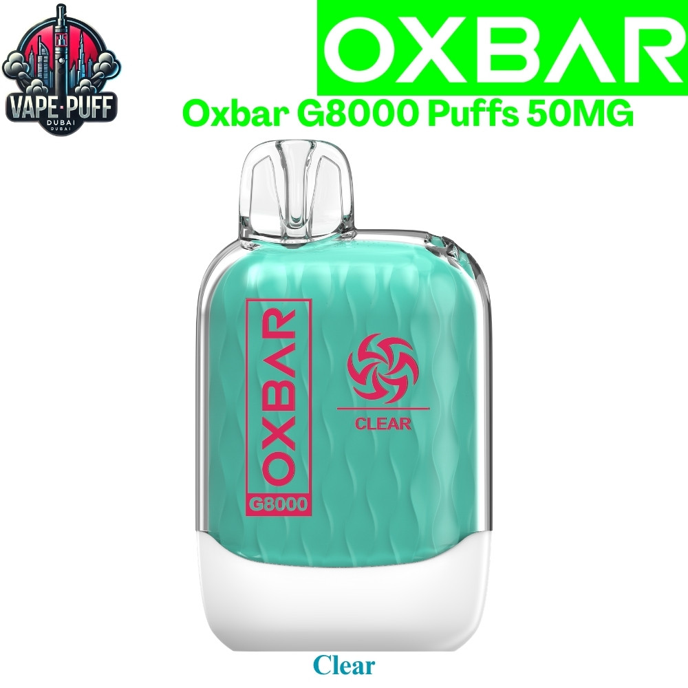 Oxbar G8000 Puffs 50MG Clear Disposable Vape in Dubai UAE