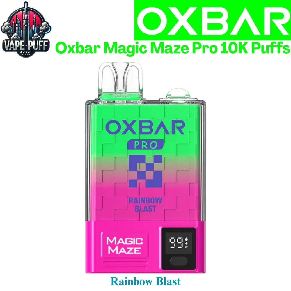 Oxbar Magic Maze Pro 10000 Puffs 50MG Rainbow Blast Disposable Vape in Dubai UAE