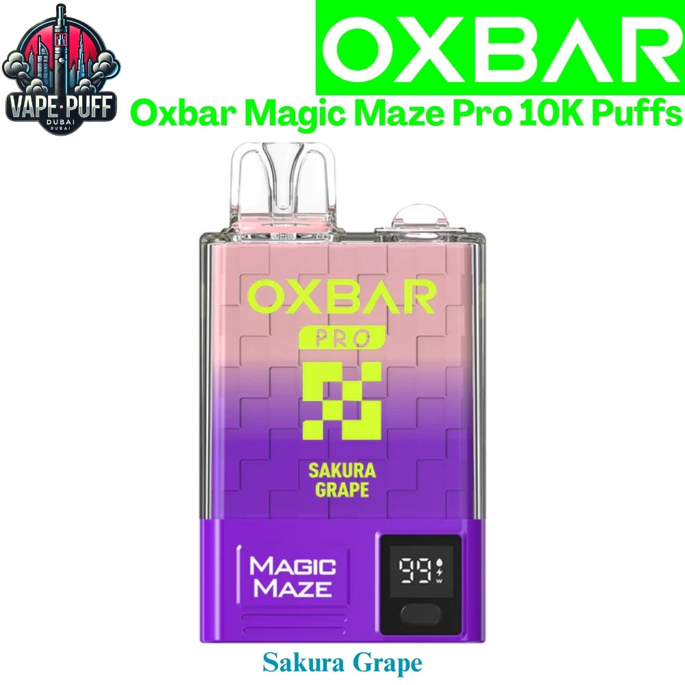 Oxbar Magic Maze Pro 10000 Puffs 50MG Sakura Grape Disposable Vape in Dubai UAE