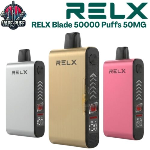 RELX Blade 50000 Puffs 50MG All Flavors Disposable Vape in Dubai UAE