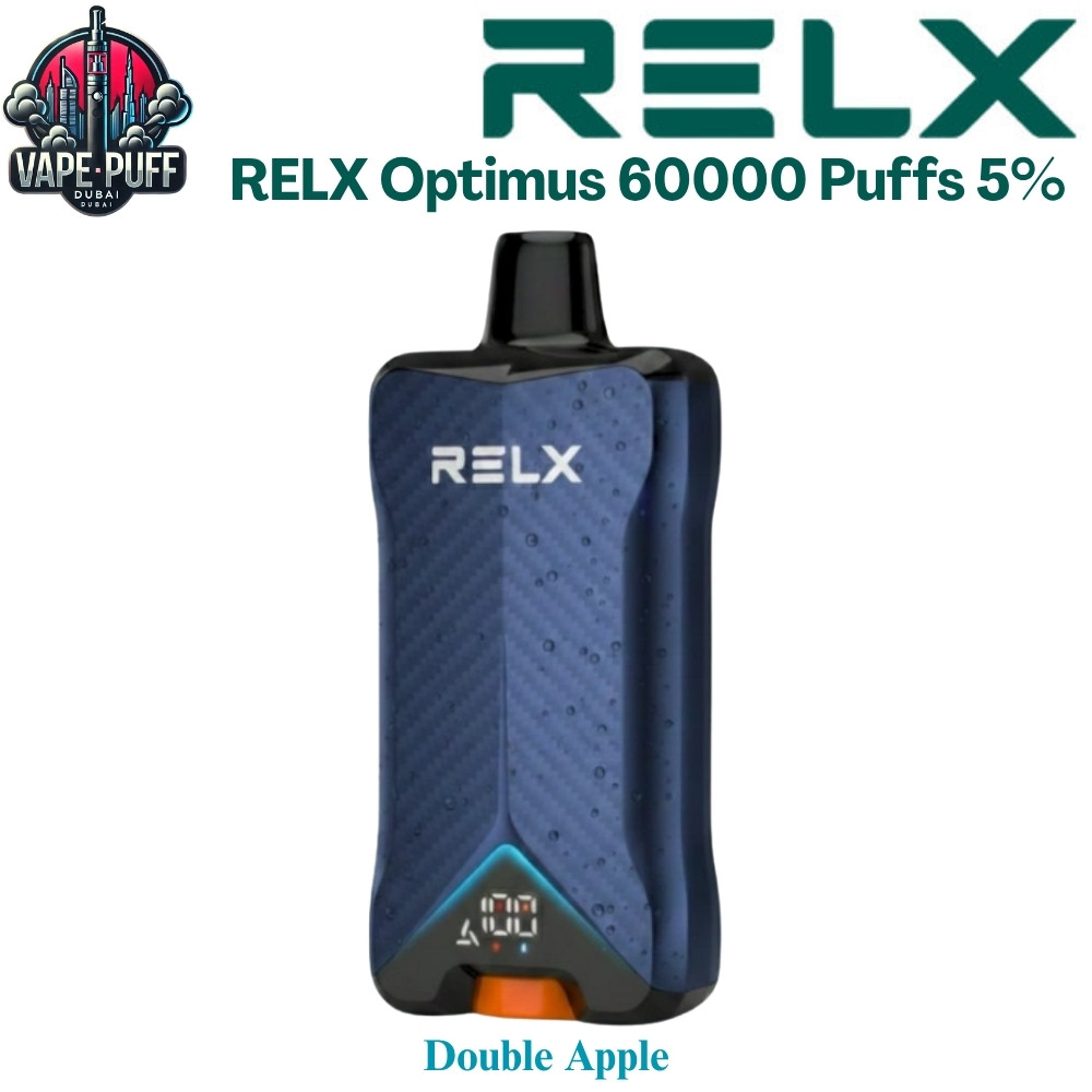 RELX Optimus 60000 Puffs 50MG Double Apple Disposable Vape in Dubai UAE RELX Optimus 60000 Puffs 50MG Double Apple Disposable Vape in Dubai UAE