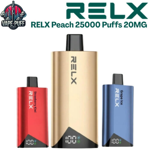 RELX Peach 25000 Puffs 20MG All Flavors Disposable Vape in Dubai UAE