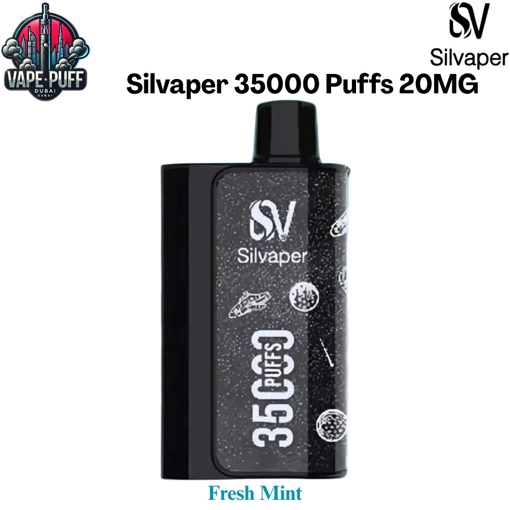 Silvaper 35000 Puffs 20MG Fresh Mint Disposable Vape in Dubai UAE