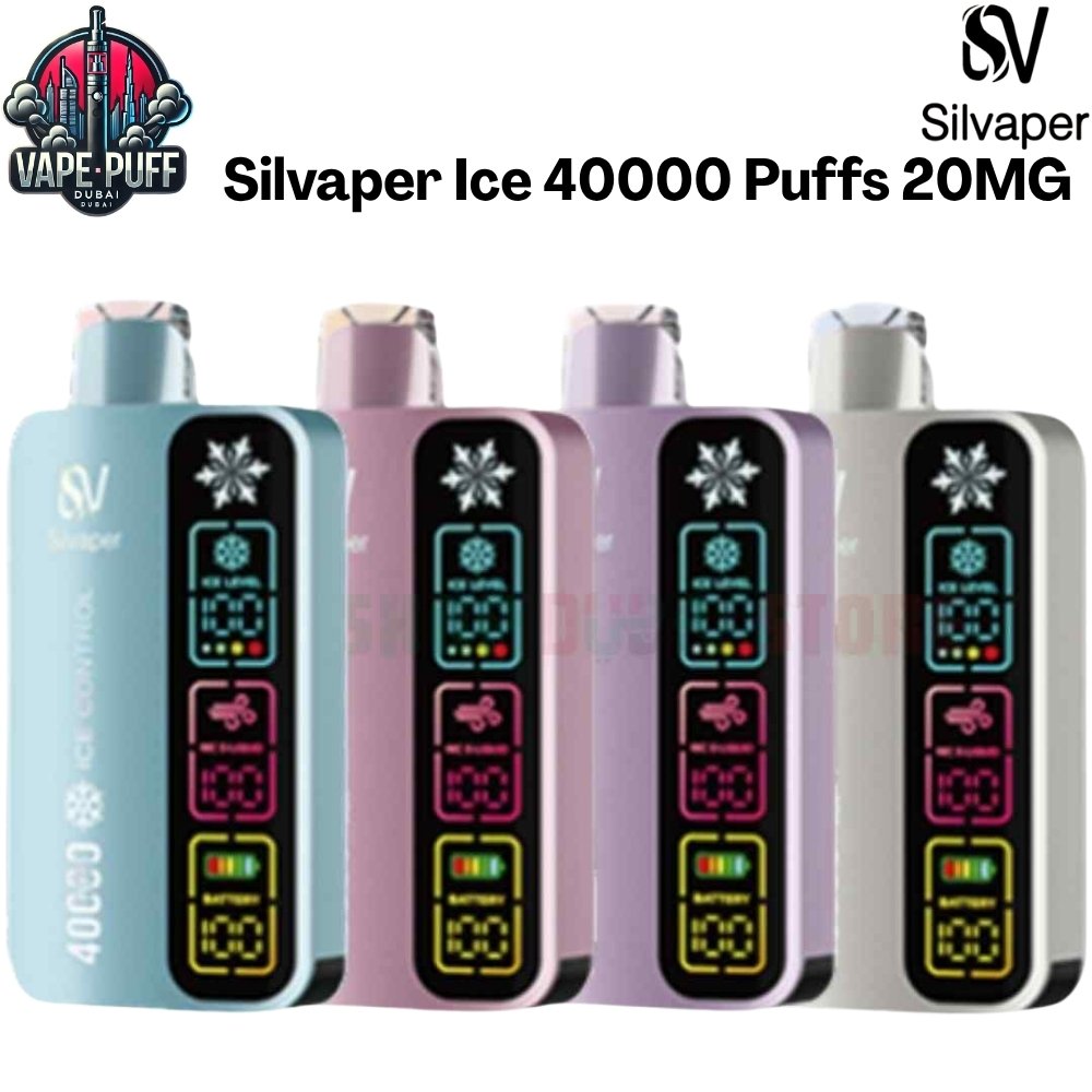 Silvaper Ice 40000 Puffs 20MG All Flavors Disposable Vape in Dubai UAE Silvaper Ice 40000 Puffs 20MG All Flavors Disposable Vape in Dubai UAE