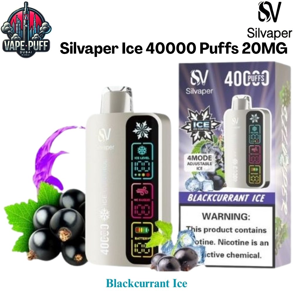 Silvaper Ice 40000 Puffs 20MG Blackcurrant Ice Disposable Vape in Dubai UAE Silvaper Ice 40000 Puffs 20MG Blackcurrant Ice Disposable Vape in Dubai UAE
