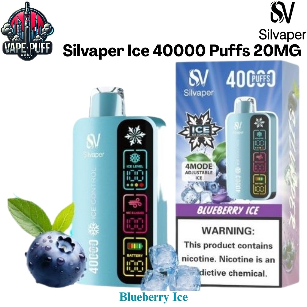 Silvaper Ice 40000 Puffs 20MG Blueberry Ice Disposable Vape in Dubai UAE Silvaper Ice 40000 Puffs 20MG Blueberry Ice Disposable Vape in Dubai UAE