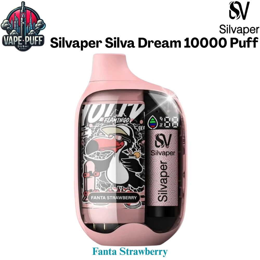 Silvaper Silva Dream 10000 Puffs 50MG Fanta Strawberry Disposable Vape in Dubai UAE