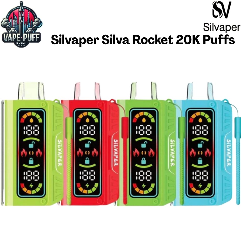 Silvaper Silva Rocket 20000 Puffs 20MG All Flavors Disposable Vape in Dubai UAE