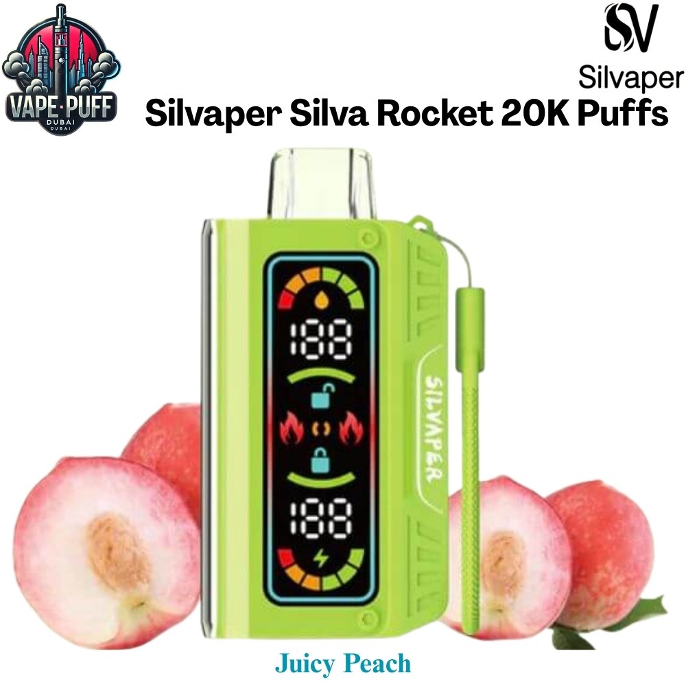Silvaper Silva Rocket 20000 Puffs 20MG Juicy Peach Disposable Vape in Dubai UAE