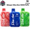 Silvaper Silva Star 6000 Puffs 25MG All Flavors Disposable Vape in Dubai UAE